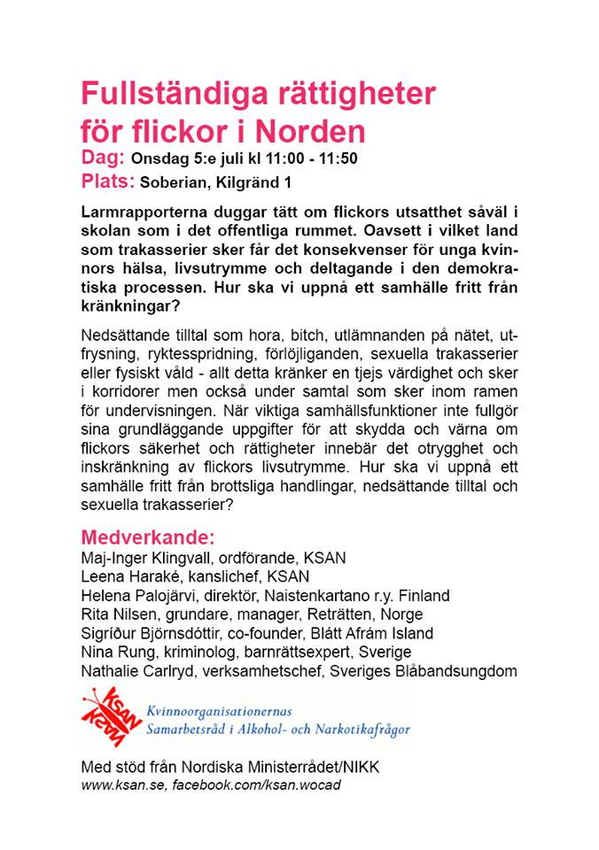 Flyer Almedalsveckan 5 juli 2017