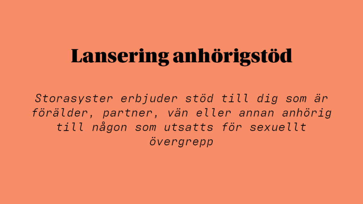 Storasyster anhörigstöd