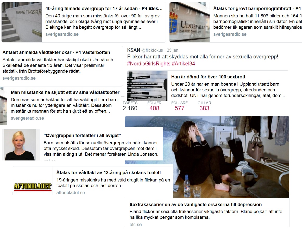 rubrikutklipp bild Fullständiga rättigheter flickor Norden